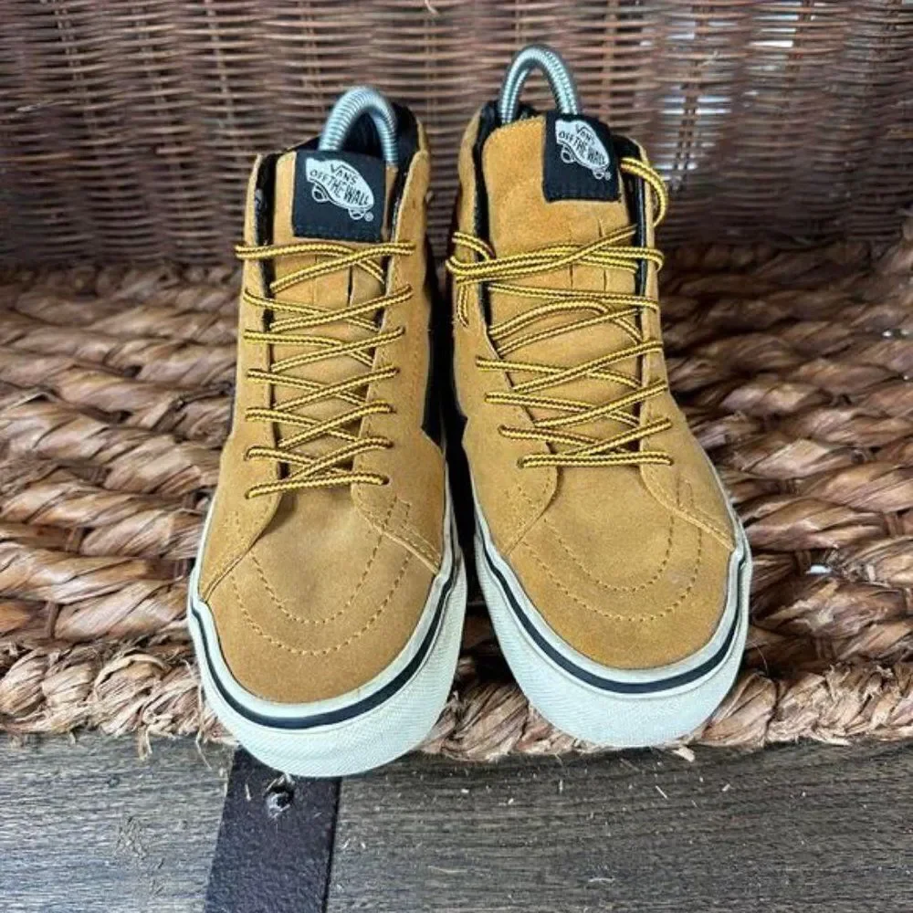 Van's‎ Sz 4.5 Men's Brown Suede Mid Top Lace Up Sneakers Unisex